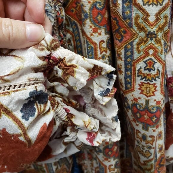 Sundance Beauties Grand Top Womens Size M Floral Mixed Print - Picture 4 of 16